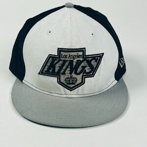 New Era NBA Los Angeles Kings Black White Gray Snapback Adjustable  Hat